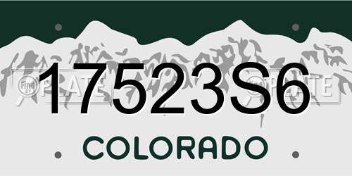 17523S6 Colorado License Plate