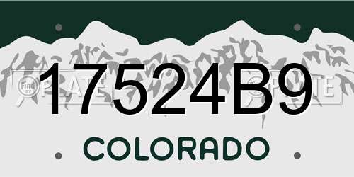 17524B9 Colorado License Plate