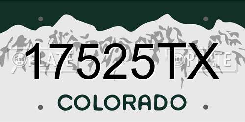 17525TX Colorado License Plate