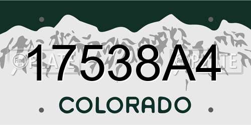 17538A4 Colorado License Plate