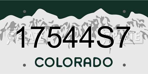 17544S7 Colorado License Plate