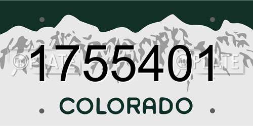 1755401 Colorado License Plate