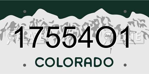 17554O1 Colorado License Plate