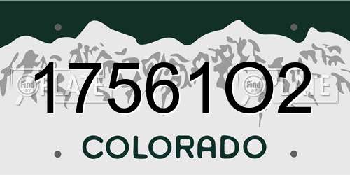 17561O2 Colorado License Plate