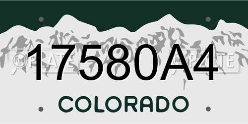 17580A4 Colorado License Plate