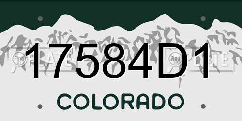 17584D1 Colorado License Plate