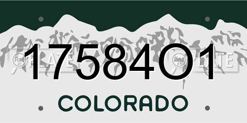 17584O1 Colorado License Plate