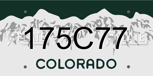 175C77 Colorado License Plate