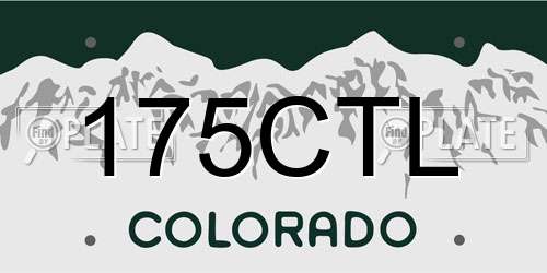 175CTL Colorado License Plate