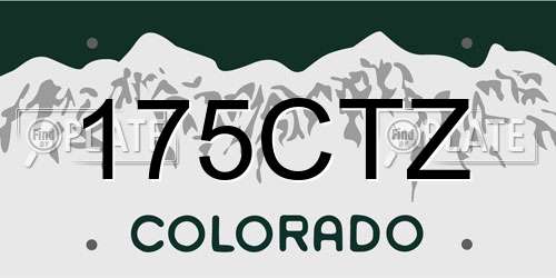 175CTZ Colorado License Plate