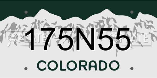 175N55 Colorado License Plate