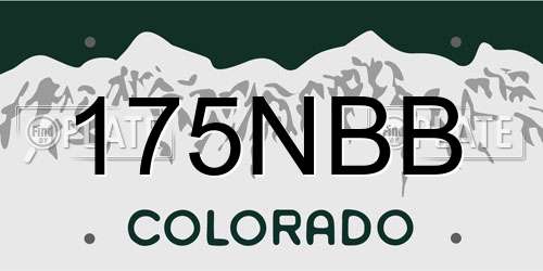 175NBB Colorado License Plate
