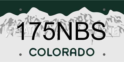 175NBS Colorado License Plate