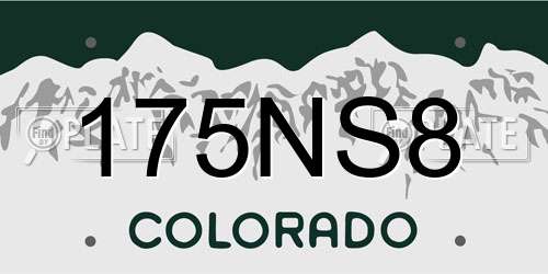 175NS8 Colorado License Plate