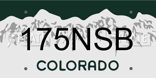 175NSB Colorado License Plate