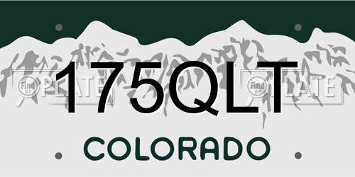 175QLT Colorado License Plate