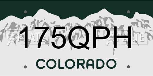 175QPH Colorado License Plate