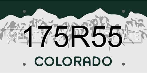 175R55 Colorado License Plate