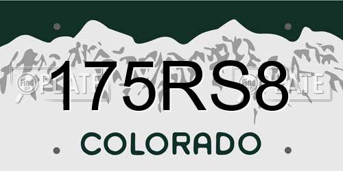 175RS8 Colorado License Plate