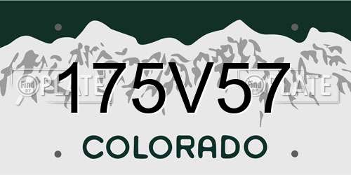 175V57 Colorado License Plate