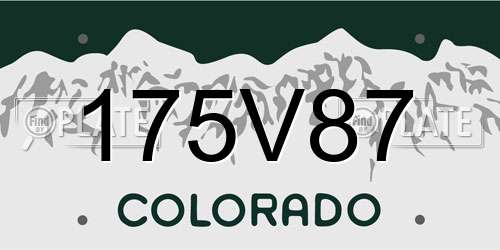 175V87 Colorado License Plate