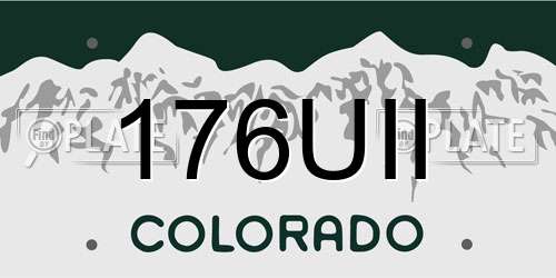 176UII Colorado License Plate