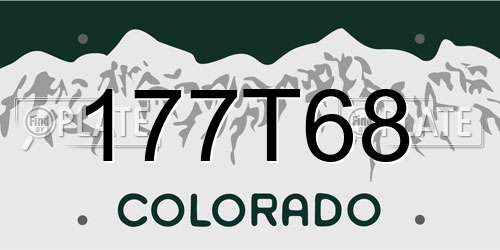 177T68 Colorado License Plate