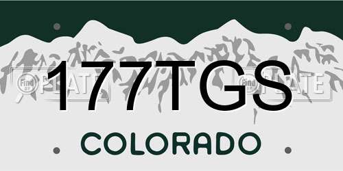 177TGS Colorado License Plate