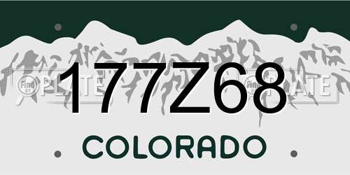 177Z68 Colorado License Plate
