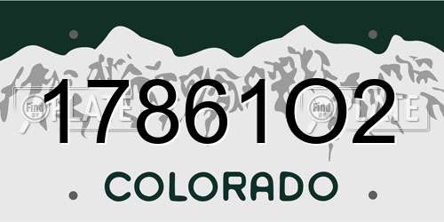 17861O2 Colorado License Plate