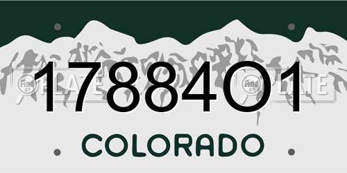 17884O1 Colorado License Plate