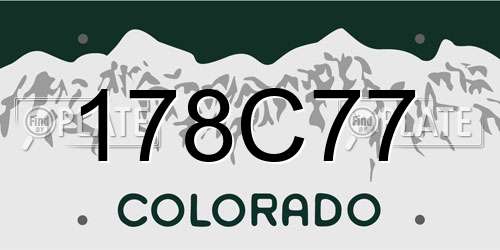 178C77 Colorado License Plate