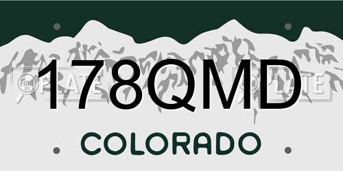 178QMD Colorado License Plate