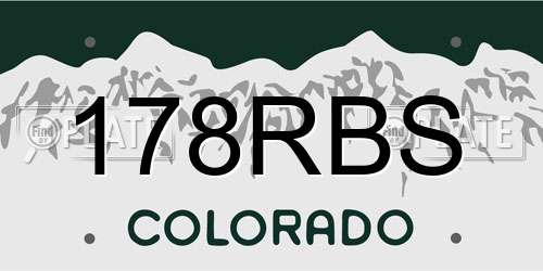 178RBS Colorado License Plate