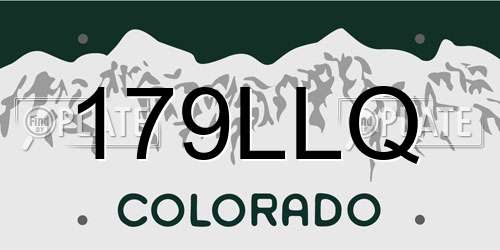 179LLQ Colorado License Plate
