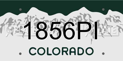 1856PI Colorado License Plate