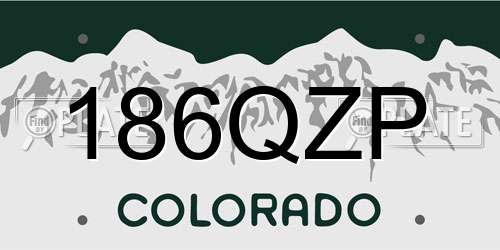 186QZP Colorado License Plate