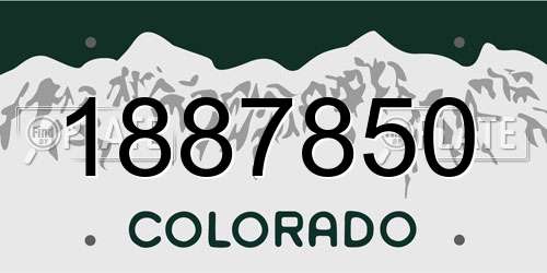 1887850 Colorado License Plate