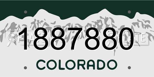 1887880 Colorado License Plate