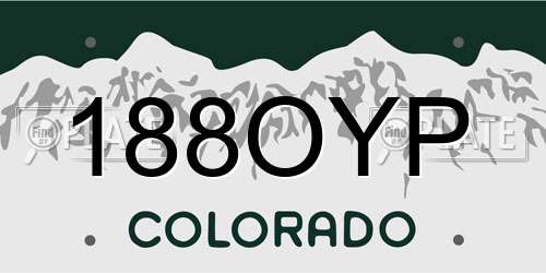 188OYP Colorado License Plate