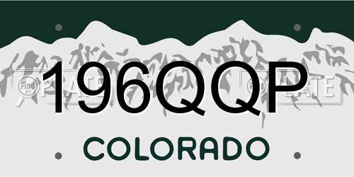 196QQP Colorado License Plate