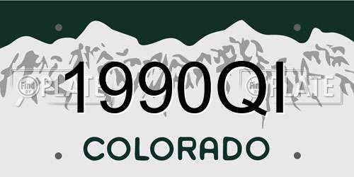 1990QI Colorado License Plate