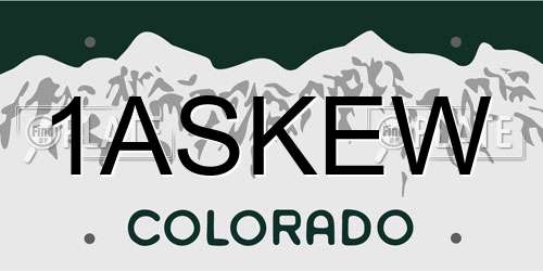 1ASKEW Colorado License Plate