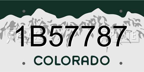1B57787 Colorado License Plate