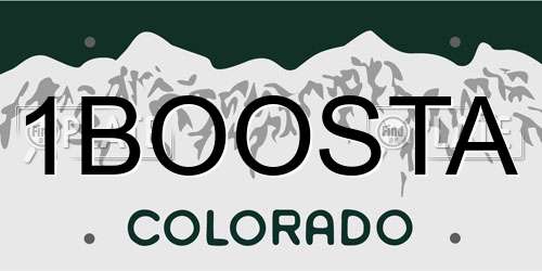 1BOOSTA Colorado License Plate