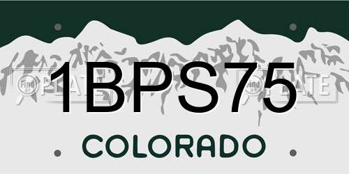 1BPS75 Colorado License Plate