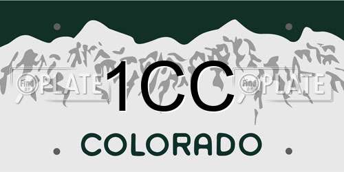 1CC Colorado License Plate