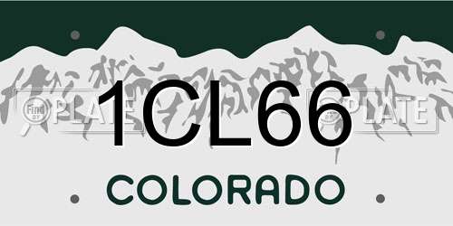 1CL66 Colorado License Plate