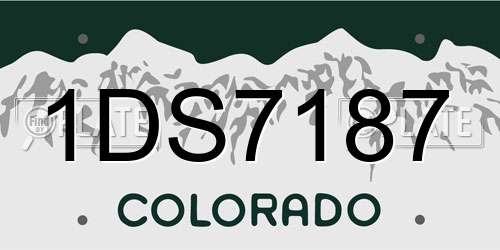 1DS7187 Colorado License Plate