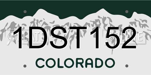 1DST152 Colorado License Plate